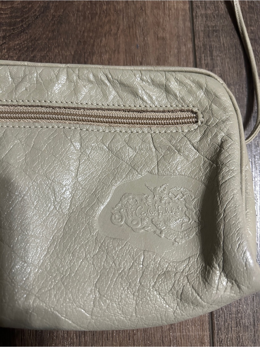 Vintage Carlos Falchi Fatto a Mano Brown Leather Crossbody Bag